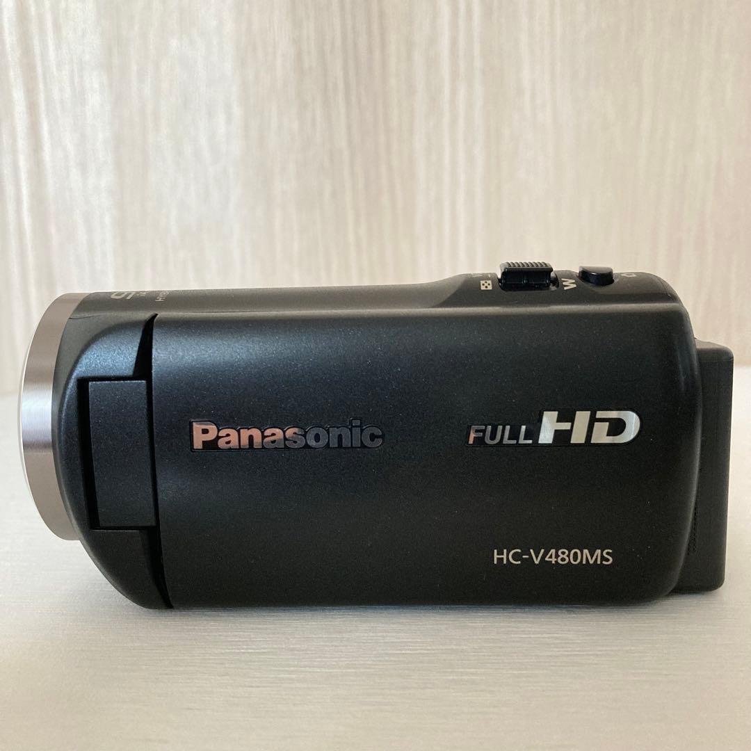 【美品】Panasonic HC-V480MS-W ビデオカメラ　白