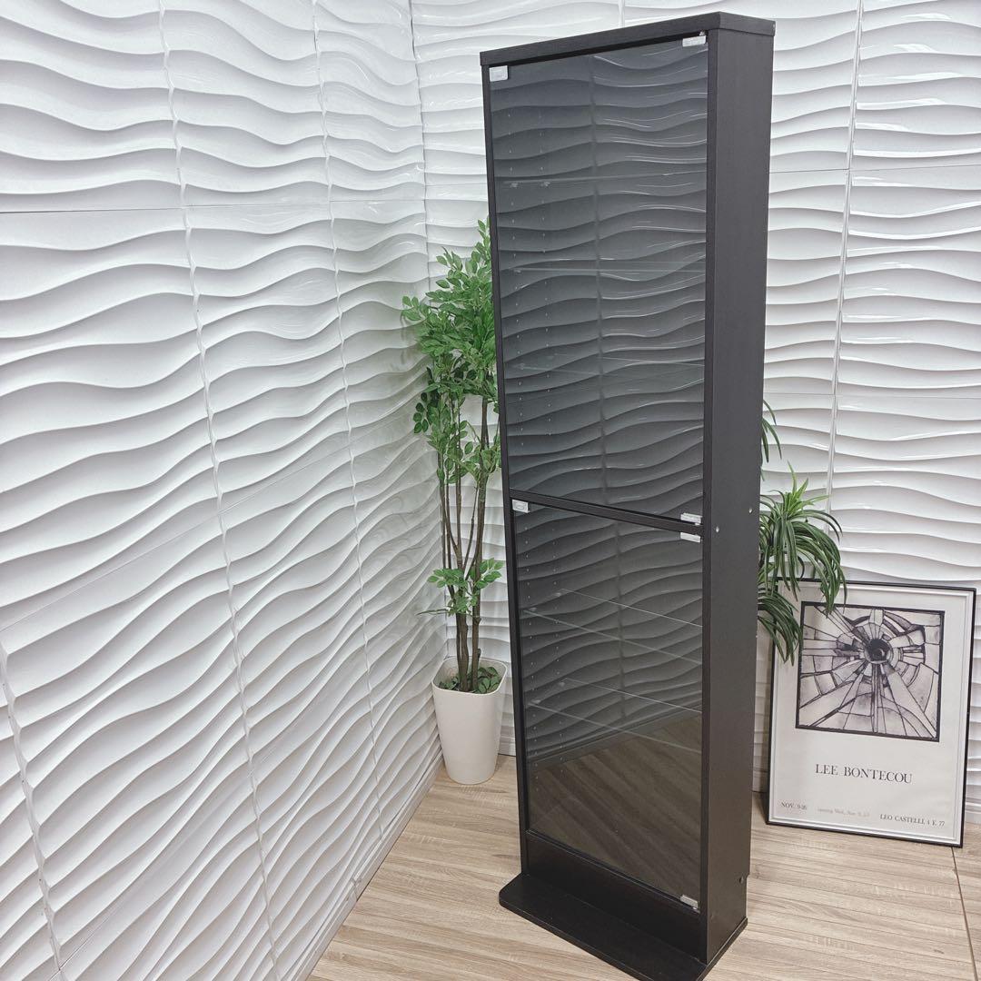 ③大阪府 神戸市 配達料無料！◇不二貿易◇ガラスコレクションケース◇ハイタイプ