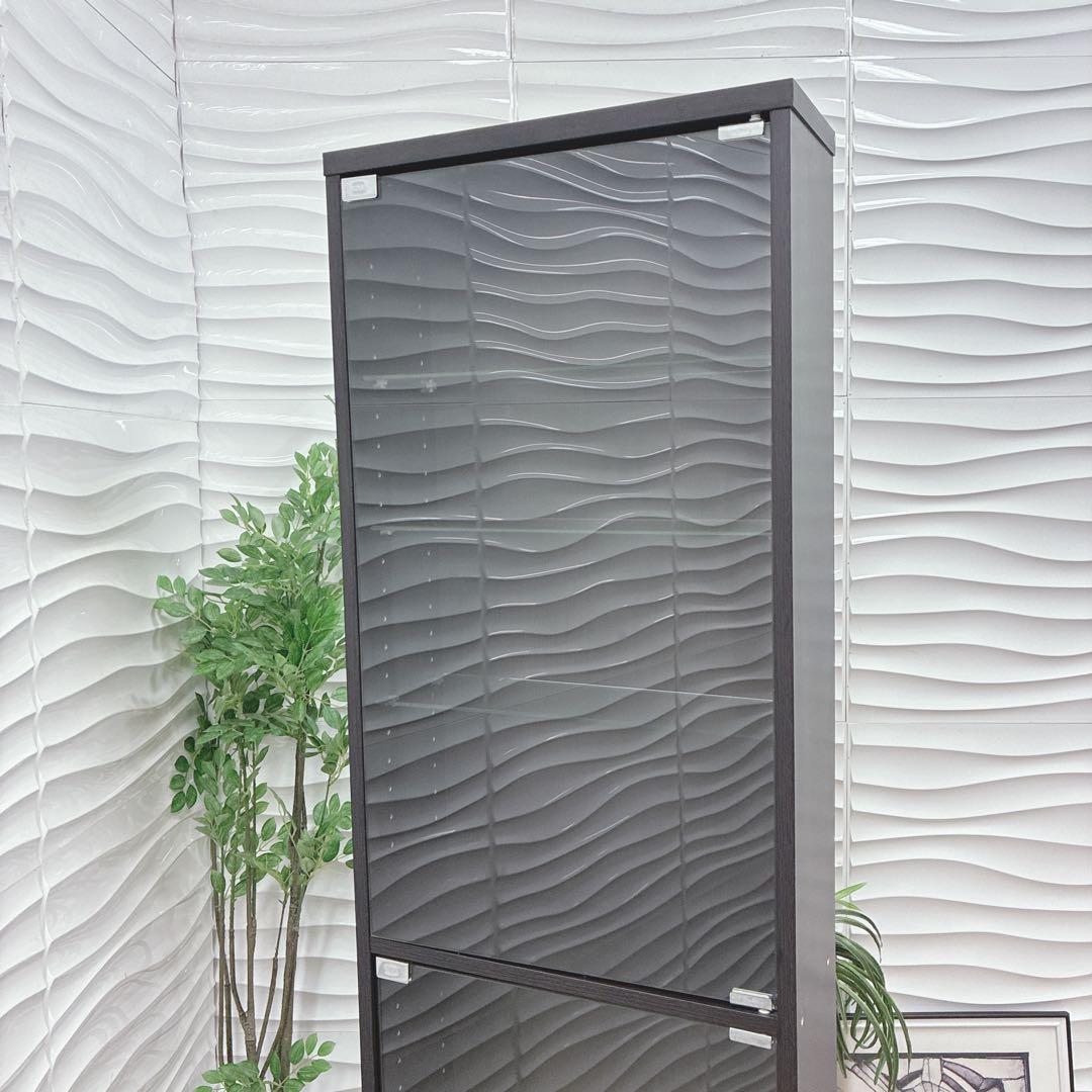 ③大阪府 神戸市 配達料無料！◇不二貿易◇ガラスコレクションケース◇ハイタイプ