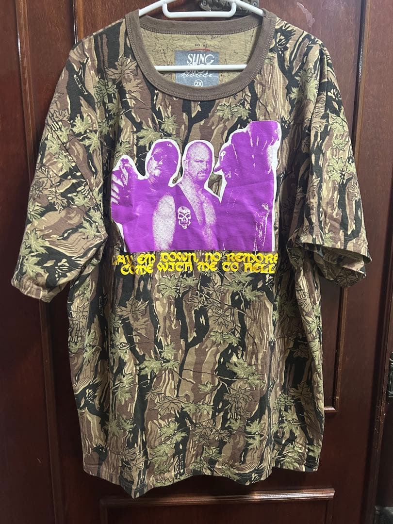 希少 日本未発売 ストーンコールドスティーブオースチン リアルツリー柄 2XL