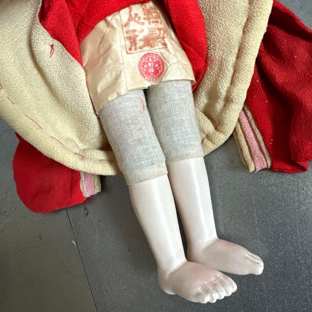 瞬間的お値下げ❣️ヴィンテージ　市松人形 真っ赤なお着物がかわいい