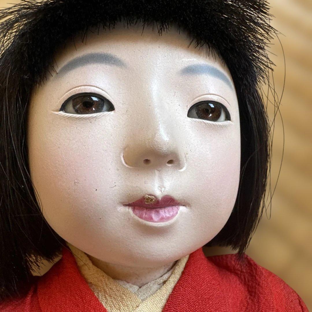 瞬間的お値下げ❣️ヴィンテージ　市松人形 真っ赤なお着物がかわいい