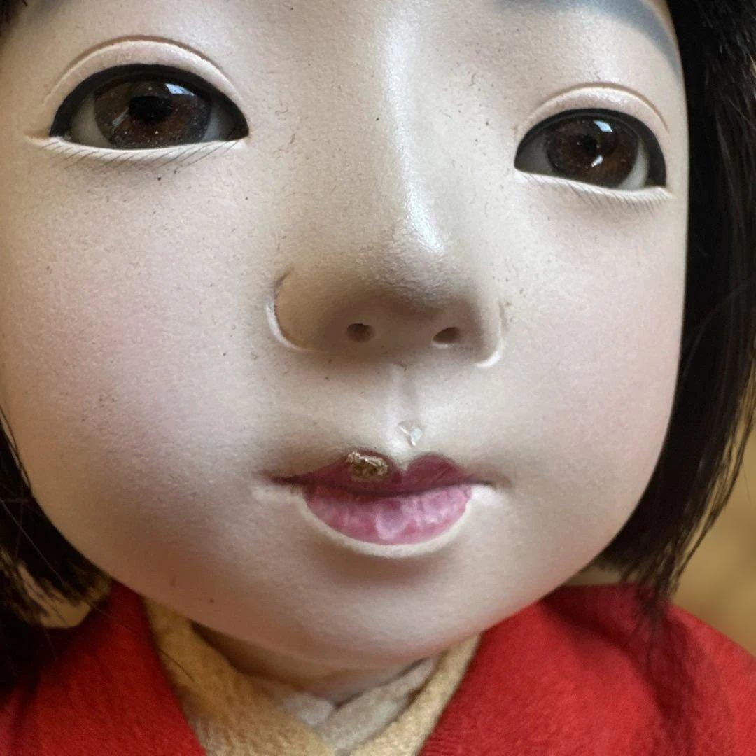 瞬間的お値下げ❣️ヴィンテージ　市松人形 真っ赤なお着物がかわいい