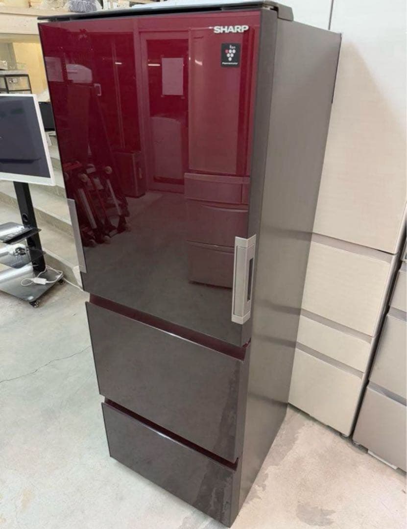 2018年製 356L シャープ 3ドア冷凍冷蔵庫 SJ-GW36D-R
