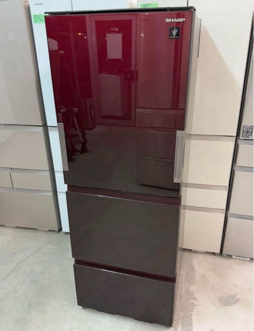 2018年製 356L シャープ 3ドア冷凍冷蔵庫 SJ-GW36D-R