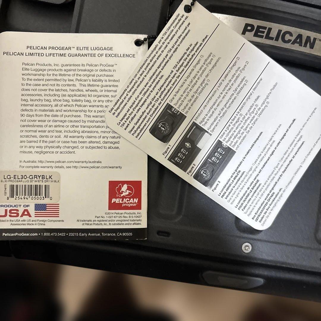 PELICAN キャリーケース ブラック 約30x75x50cm