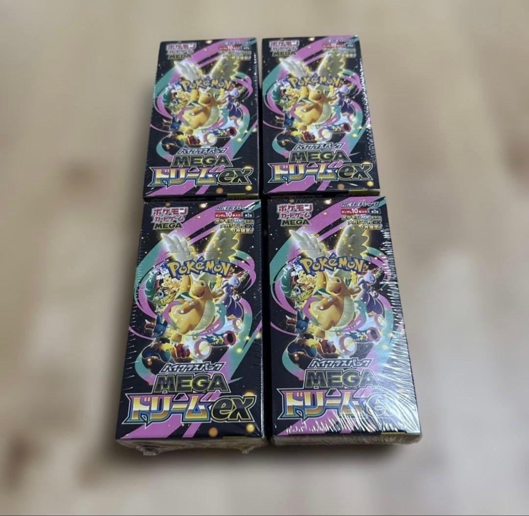 ポケモンカードゲーム MEGAドリームex　メガドリーム　シュリンク付　4BOX