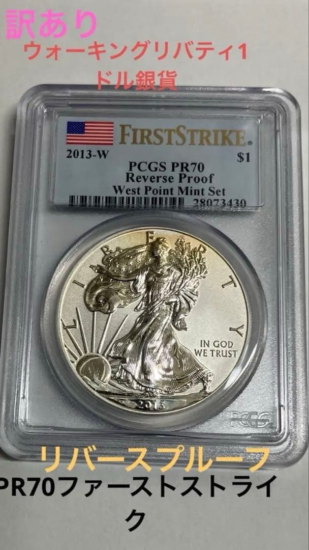 ぽ*ん様 訳あり　ウォーキングリバティイーグルリバース銀貨1オンス 2013年版