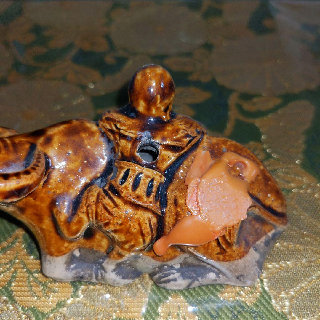 【最終価格】中国　水牛図水滴　蝋印付