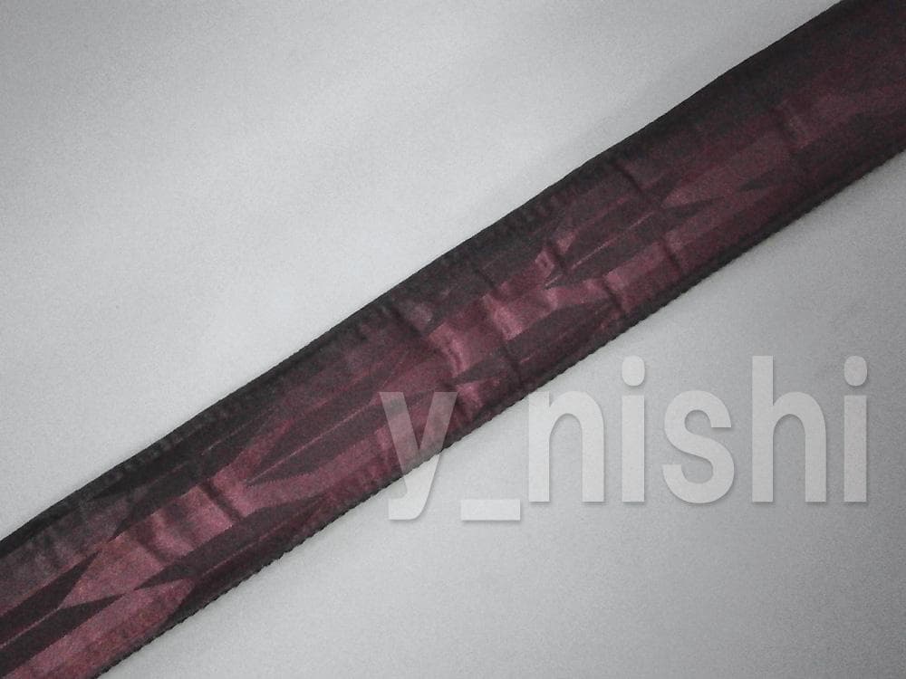 和柄ギターストラップ Kimonシリーズ 矢絣文様/紫 #012 着物シリーズ