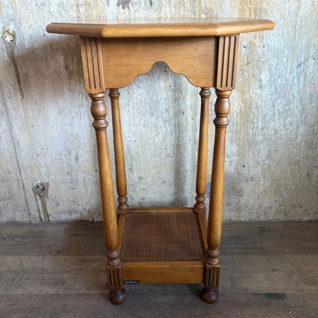 karimoku カリモク　オクタゴンサイドテーブル　フラワースタンド　花台