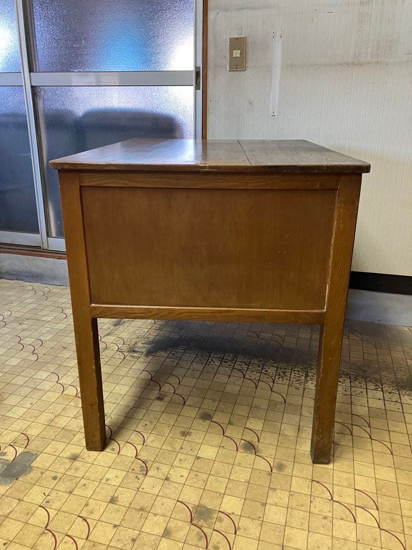 レトロ商品　アンティーク木製作業台 引き出し付き