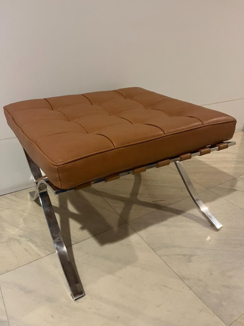 【オットマン】【スツール】バルセロナチェアブラウン ミース・ファン・デル・ローエ