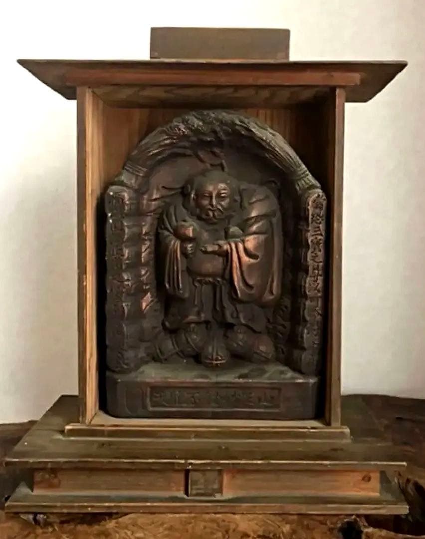 仏教美術 厨子 希少 珍品 天龍不動妙王山像 仏像 古陶器 神農像