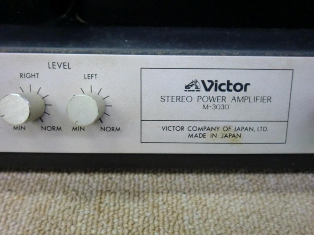 【中古現状品】ビクター ステレオパワーアンプ M-3030 トランジスタ