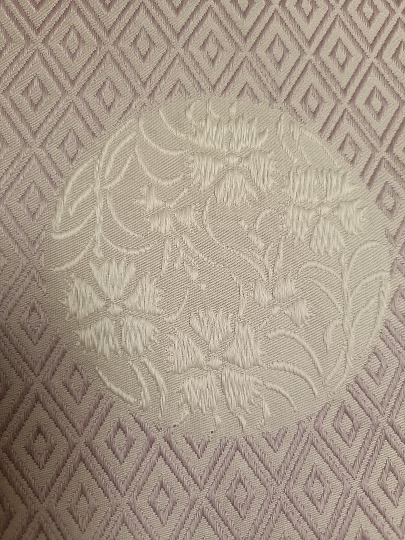 ⑤銀座高田製　茶道用帛紗 薄紫色 菱形模様