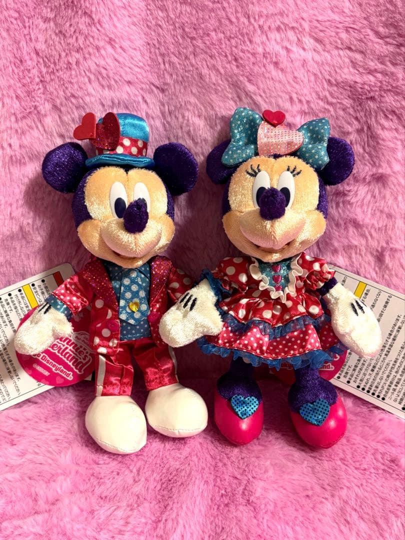ミッキー ミニー ぬいぐるみバッジ ミニパル ミニファン 2点セット