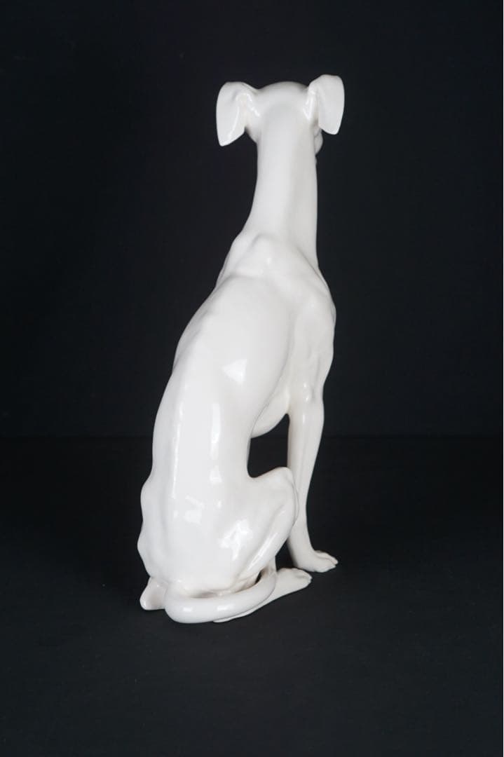 イタリア 1970年代 ビンテージ イタリアングレーハウンド 特大 犬 置物