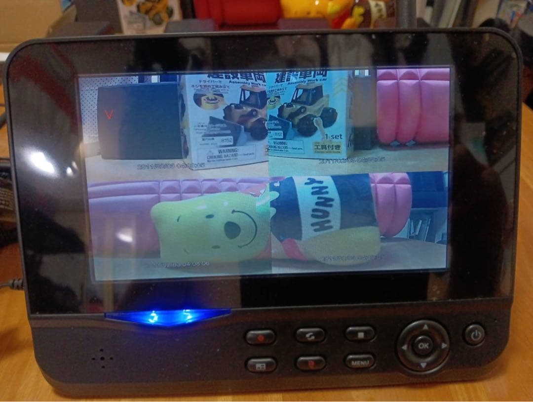 防犯カメラシステム 7インチ 4台セット　 400-CAM035-4