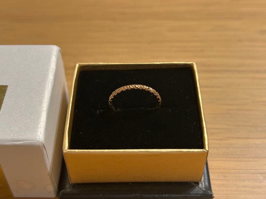 ete ゴールドカラー ダイヤモンド風リング 9号