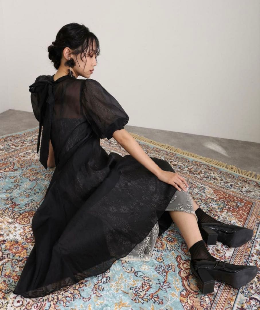 atro 結婚式 パーティー オケージョンドレス マタニティ シアー Aライン