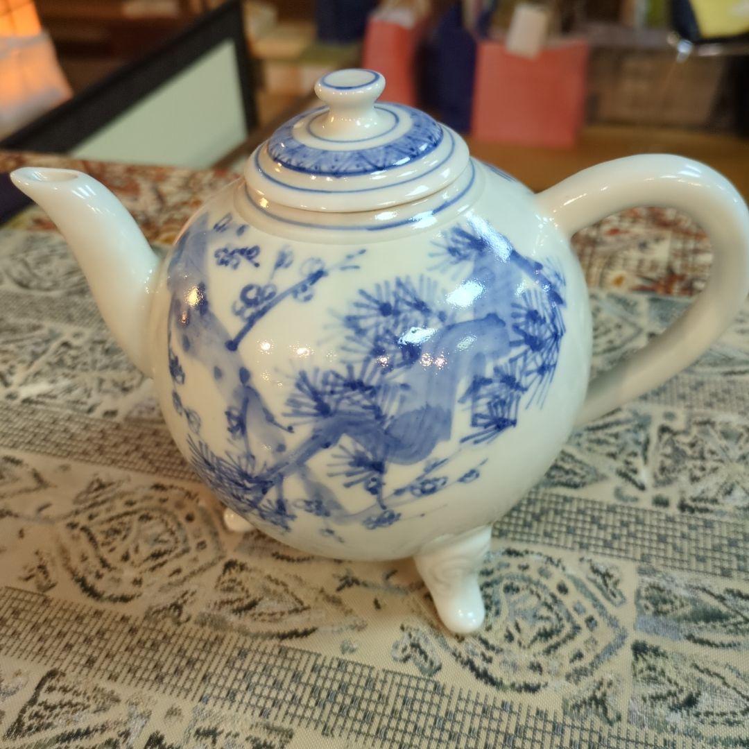 水注　三友図　三足　雲林院寶山作　木箱入