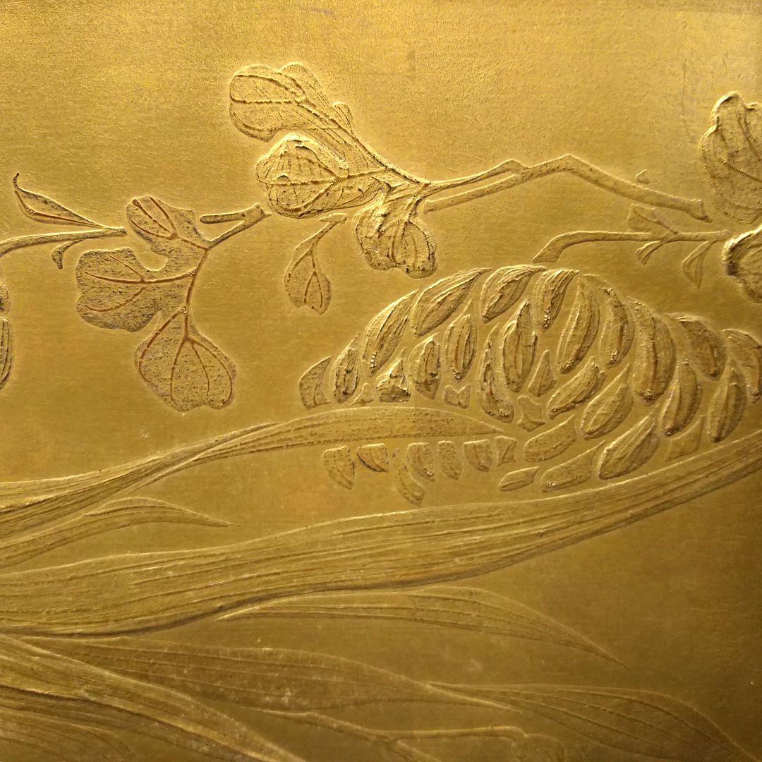 AE18 時代 輪島塗 巻卓 巻足 巻脚 裏総金箔 四君子 草花紋 蒔絵