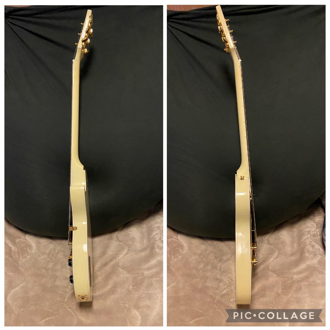 個人工房製 レスポールカスタム仕様 ホワイト ゴールドパーツ ハードケース付