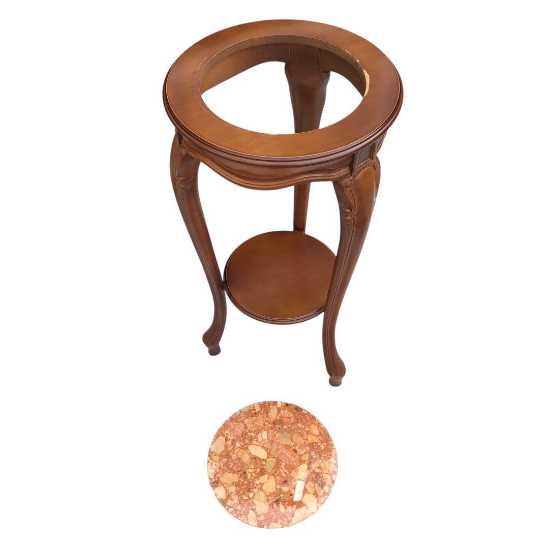 大理石 サイドテーブル コンソールテーブル 花台 猫足