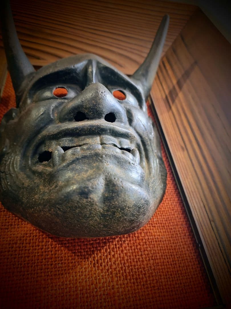 超貴重！希少！旧家蔵出 南部鉄器 名工 及川富之進 般若面 鬼 及富 宝生堂