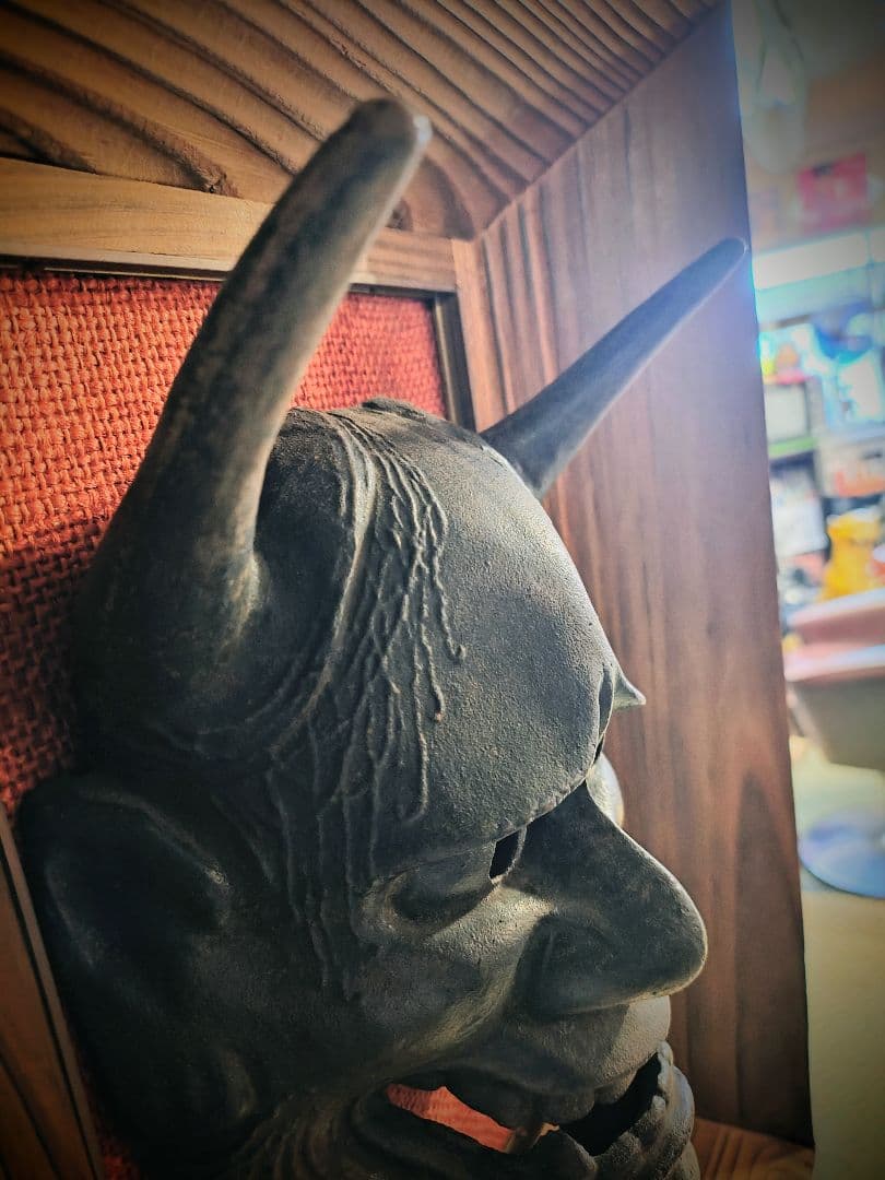 超貴重！希少！旧家蔵出 南部鉄器 名工 及川富之進 般若面 鬼 及富 宝生堂