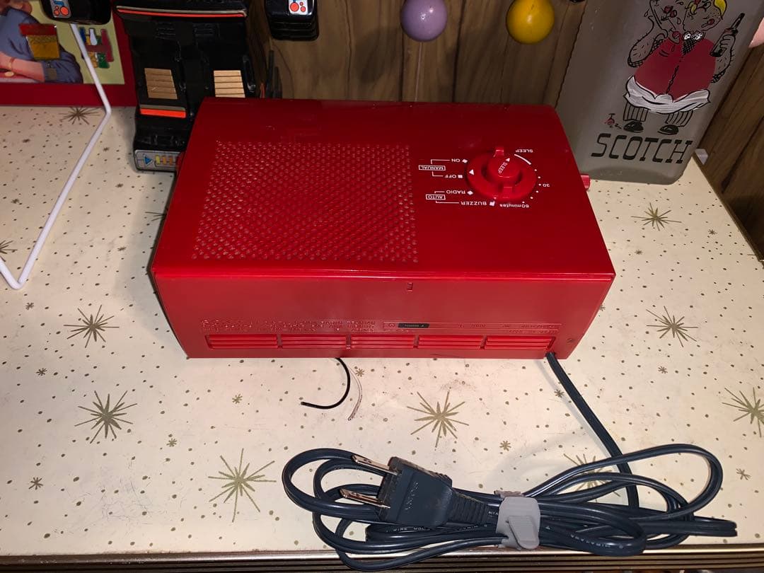 昭和レトロ　動作品　ソニー　SONY ラジオ付　パタパタ時計　スペースエイジ