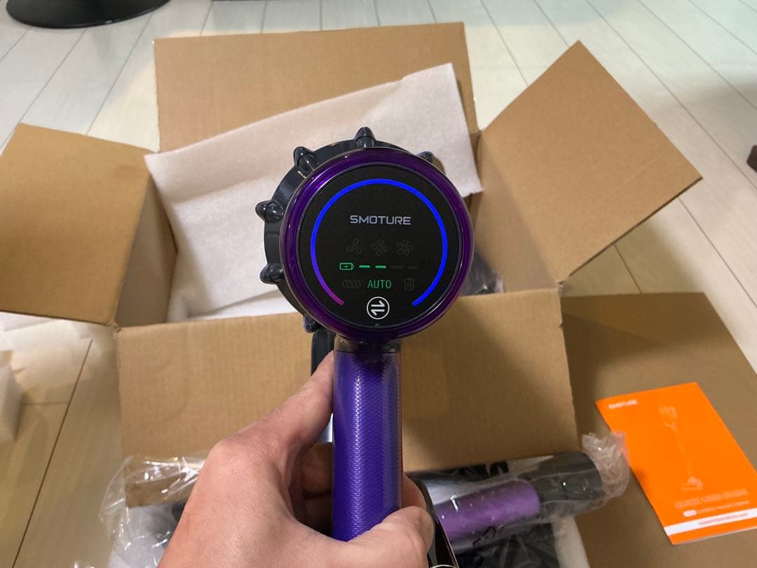 SMOTURE コードレススティッククリーナー パープル