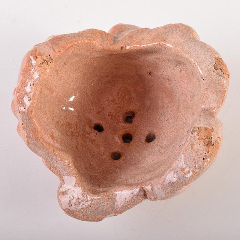 茶道具　楽焼　白楽獅子香炉　V　R7840