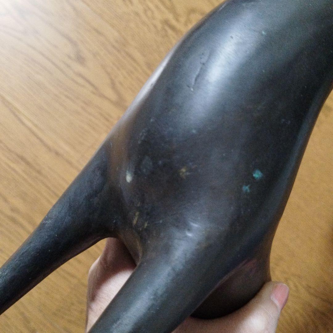 アンティーク　鹿の形状の金属製キャンドルスタンド