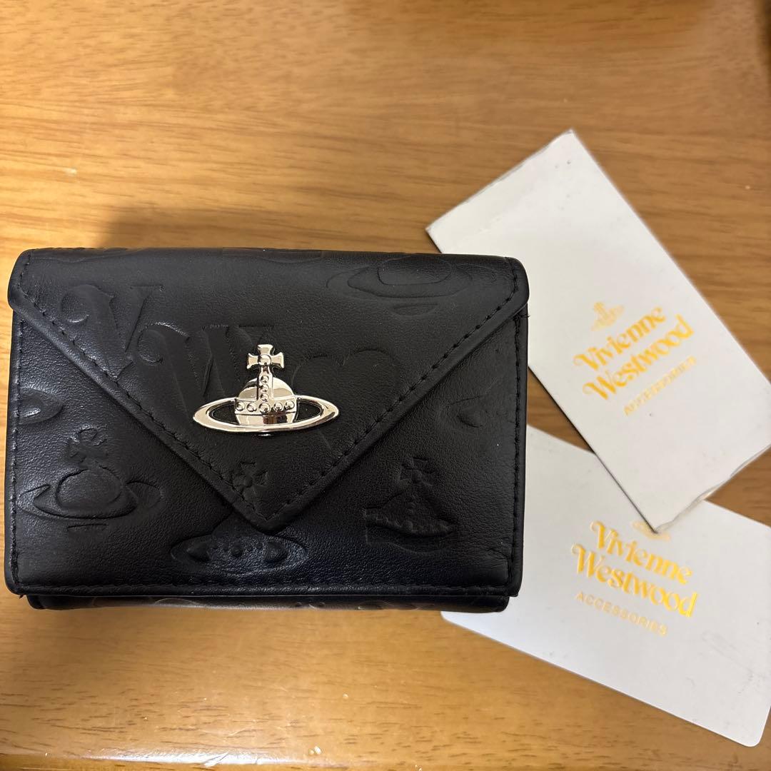 Vivienne Westwood ブラック 三つ折り財布