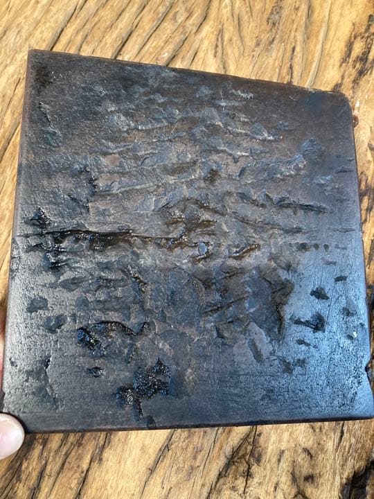 中国　古い硯　空走　木蓋あり