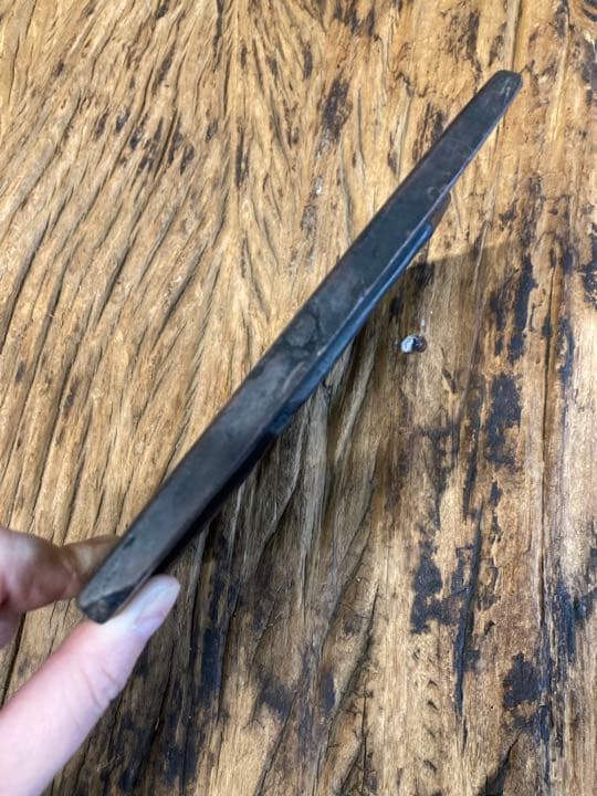 中国　古い硯　空走　木蓋あり