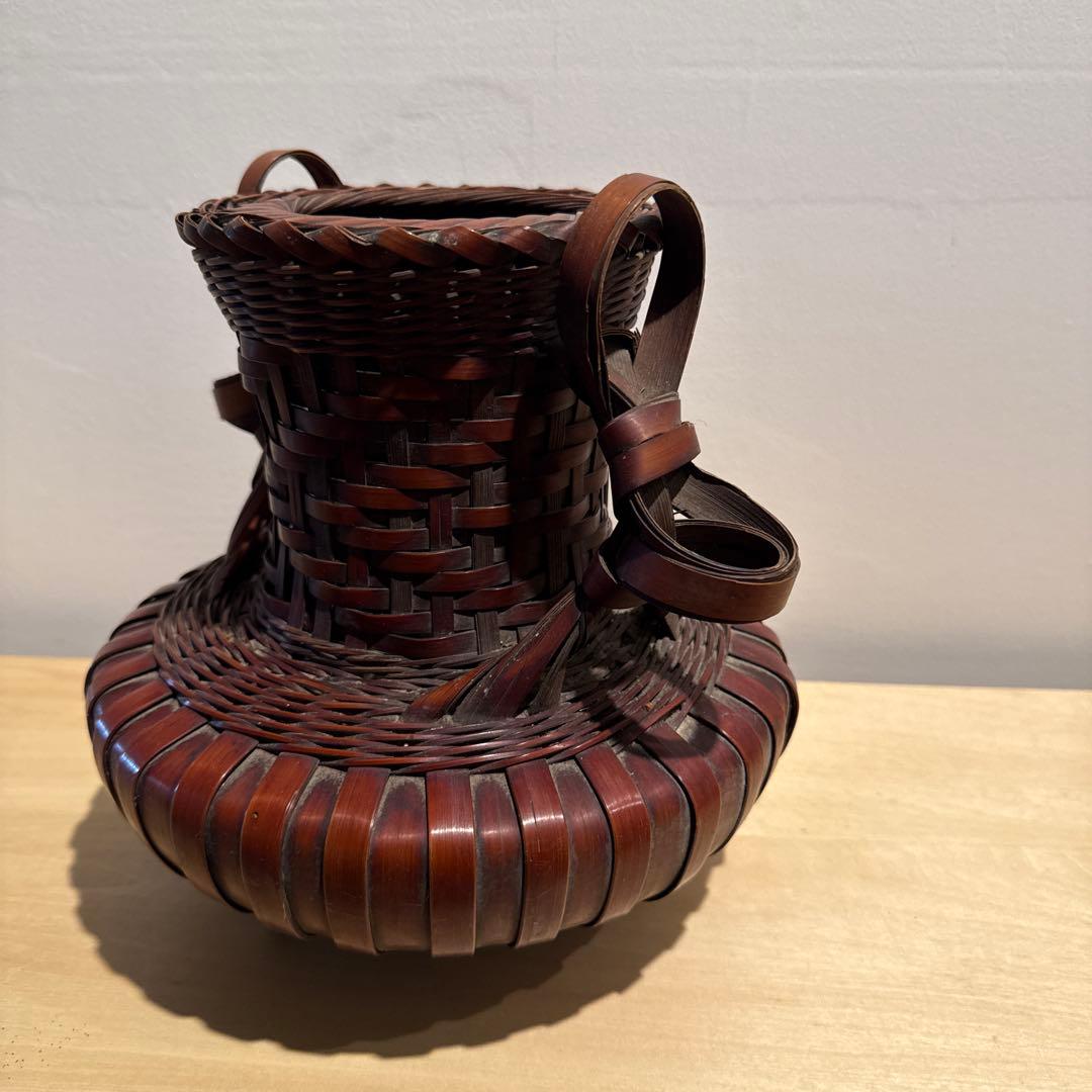 明治時代 竹製の編みかご