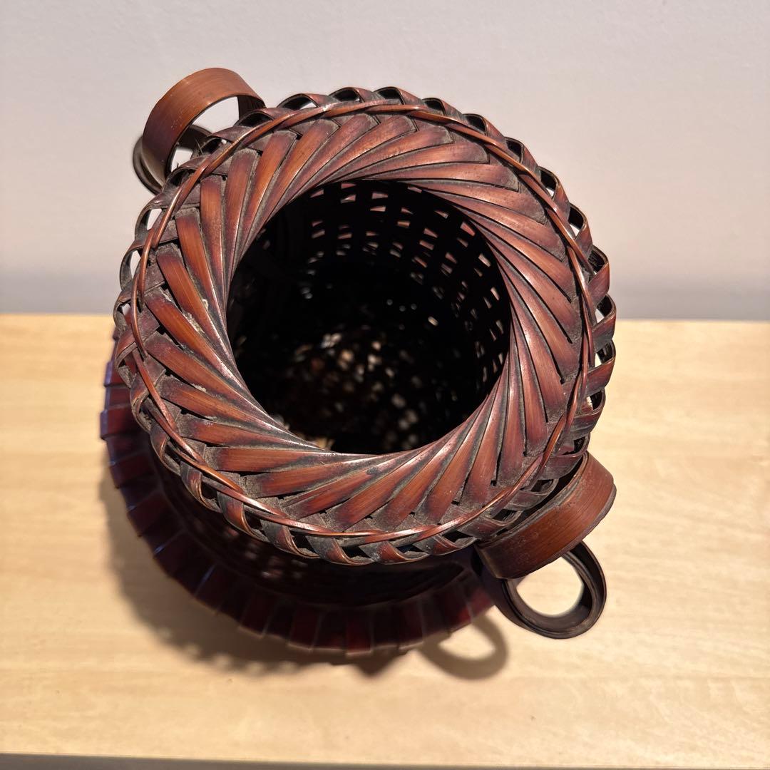 明治時代 竹製の編みかご