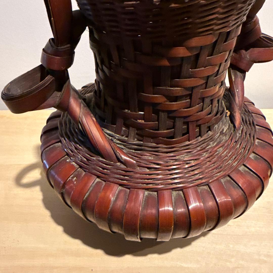 明治時代 竹製の編みかご