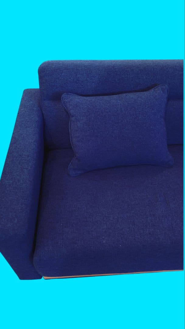 3人掛けソファ、ソファベッド、デニムソファ、収納ソファ、ブルーソファ、オシャレな