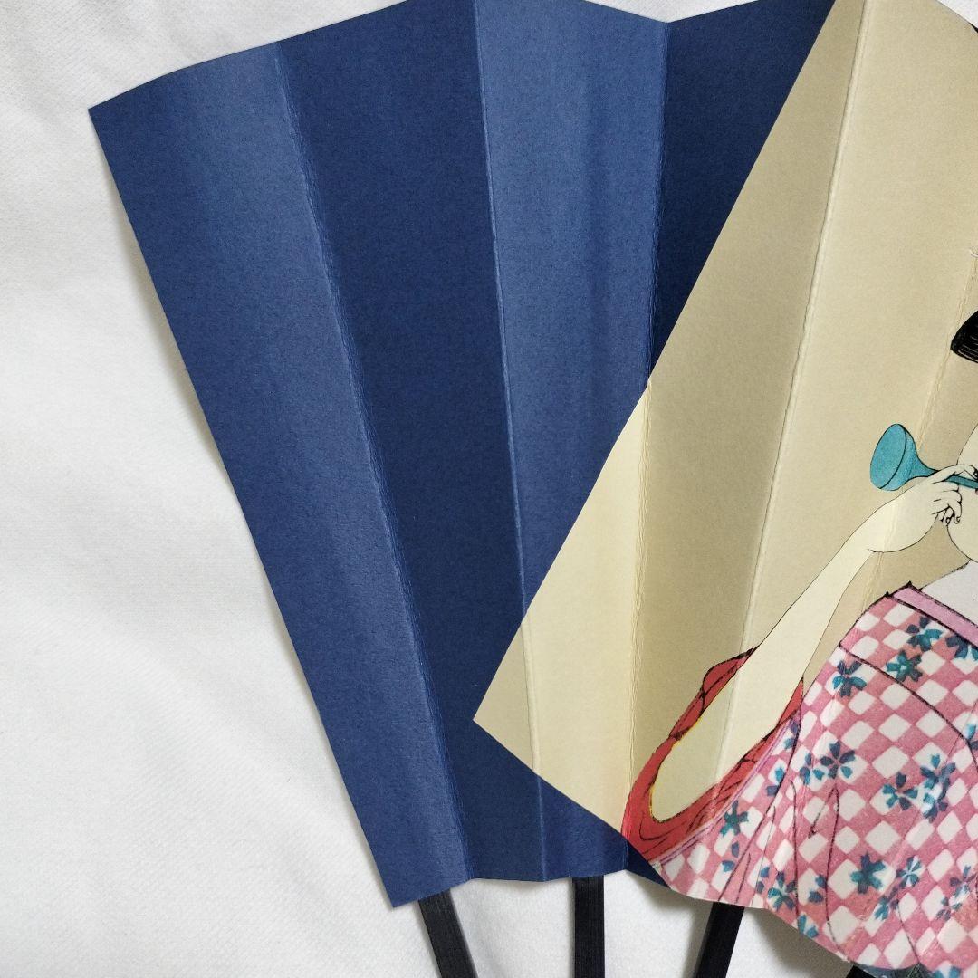 扇子 白黒デザイン ケース付き