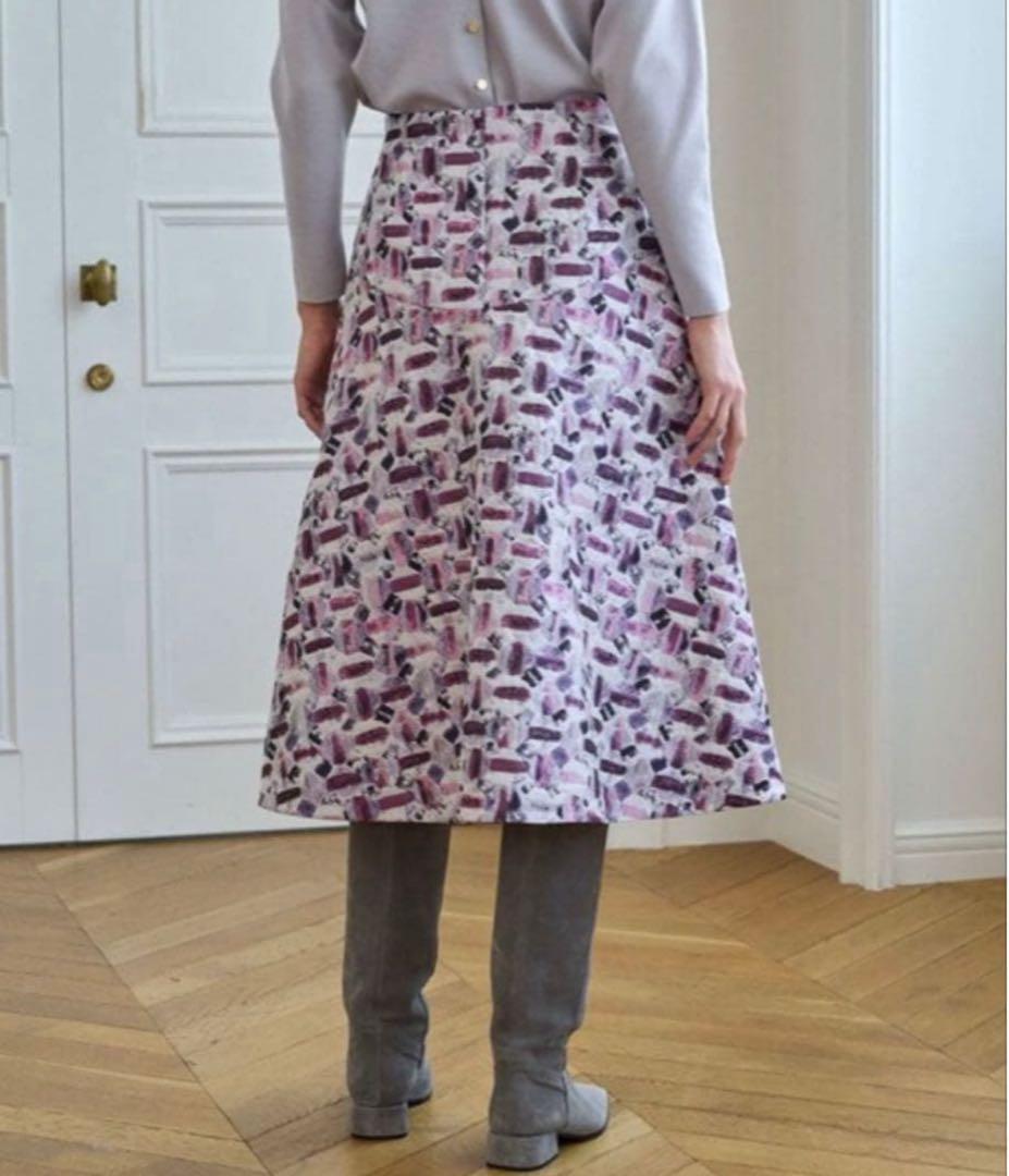 美品✨ANAYI アナイ オードトワレジャガード 後ろ切替 スカート 38