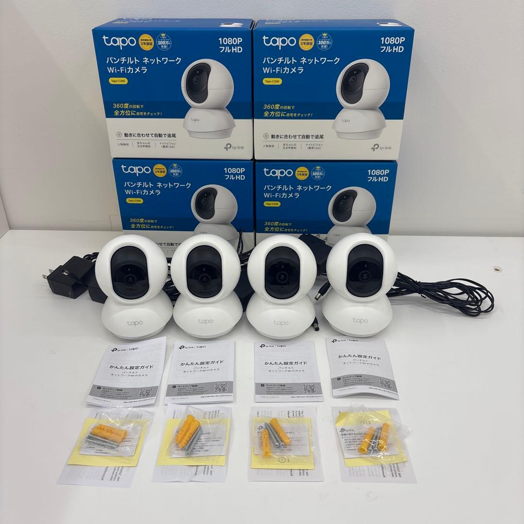 tapo c200 1080P Wi-Fi防犯カメラ 4台セット