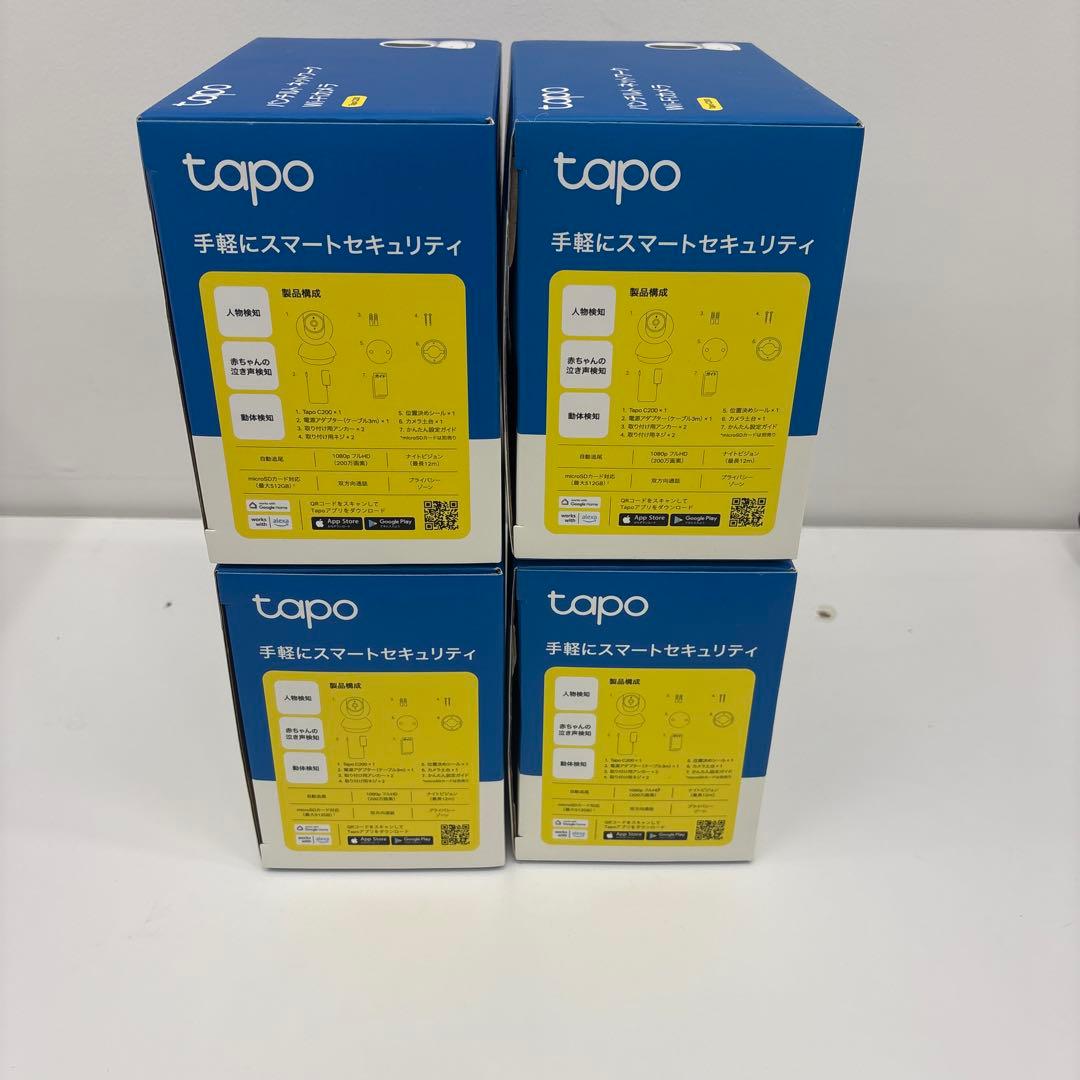 tapo c200 1080P Wi-Fi防犯カメラ 4台セット