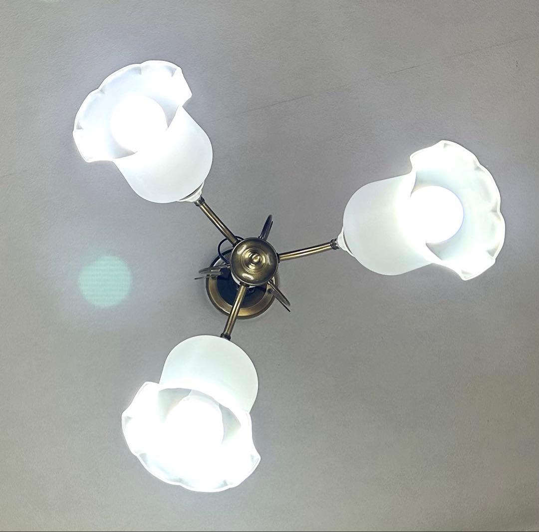 フラワー型シェードのシャンデリア★ダイニング用