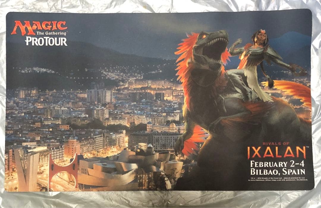 mtg プレイマット プロツアー イクサランの相克 恐竜騎士、ファートリ