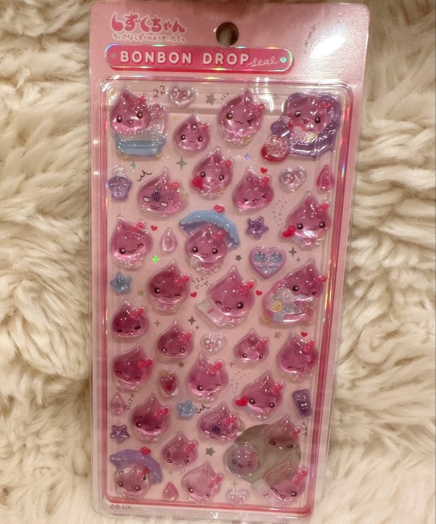 ボンボンドロップシール　おはじきシール　みるみるちゃんしずくちゃんうるおいちゃん