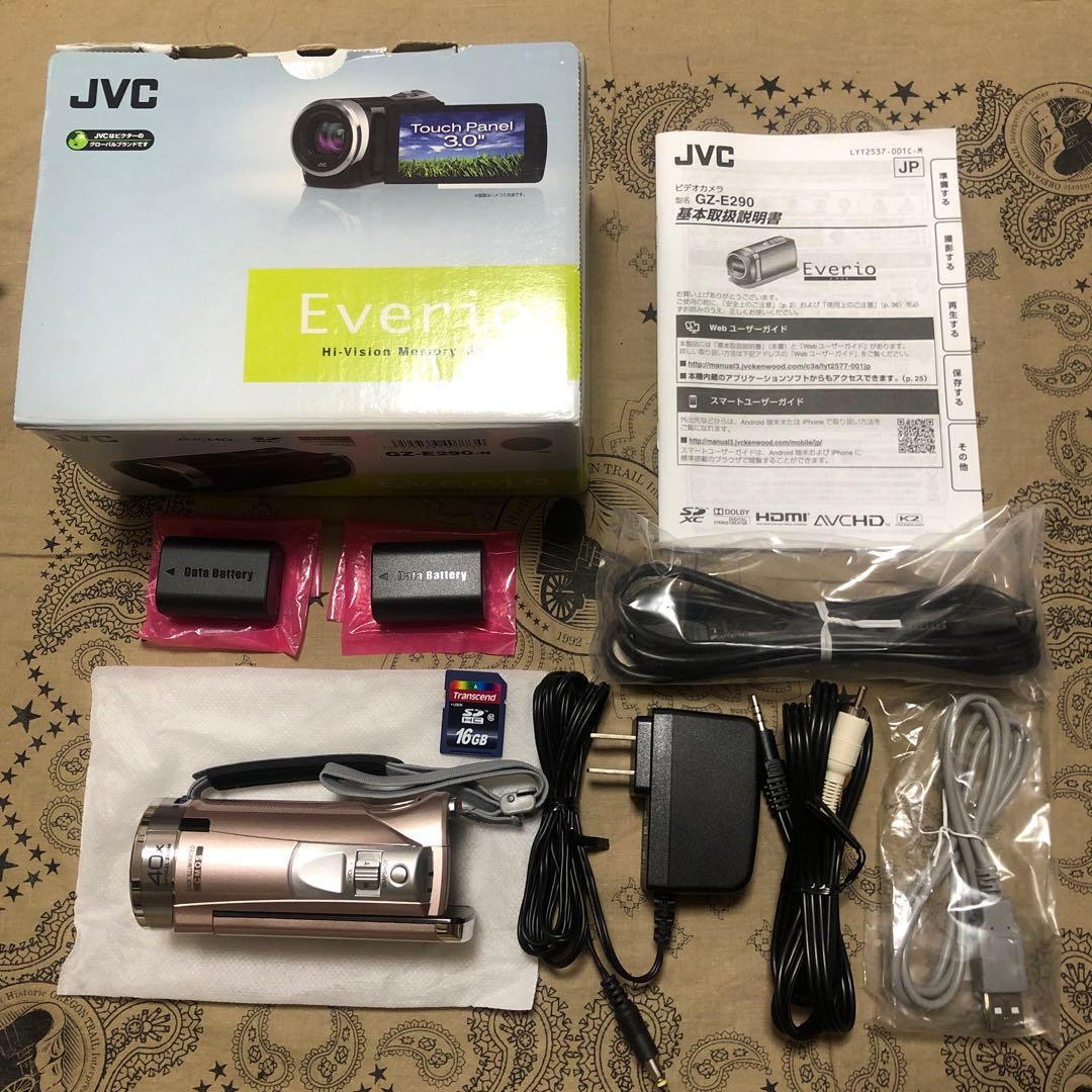 極美品 JVC Everio GZ-E290 バッテリー2個付 ビデオカメラ